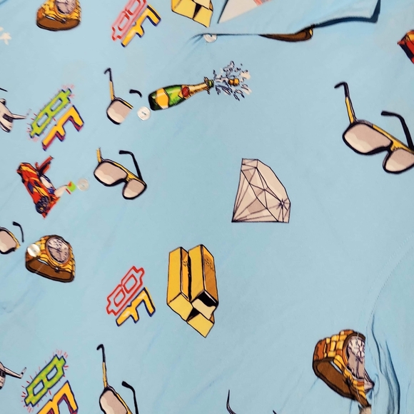 Men's Born Fly Graphic Casual Button Down - Picture 4 of 4